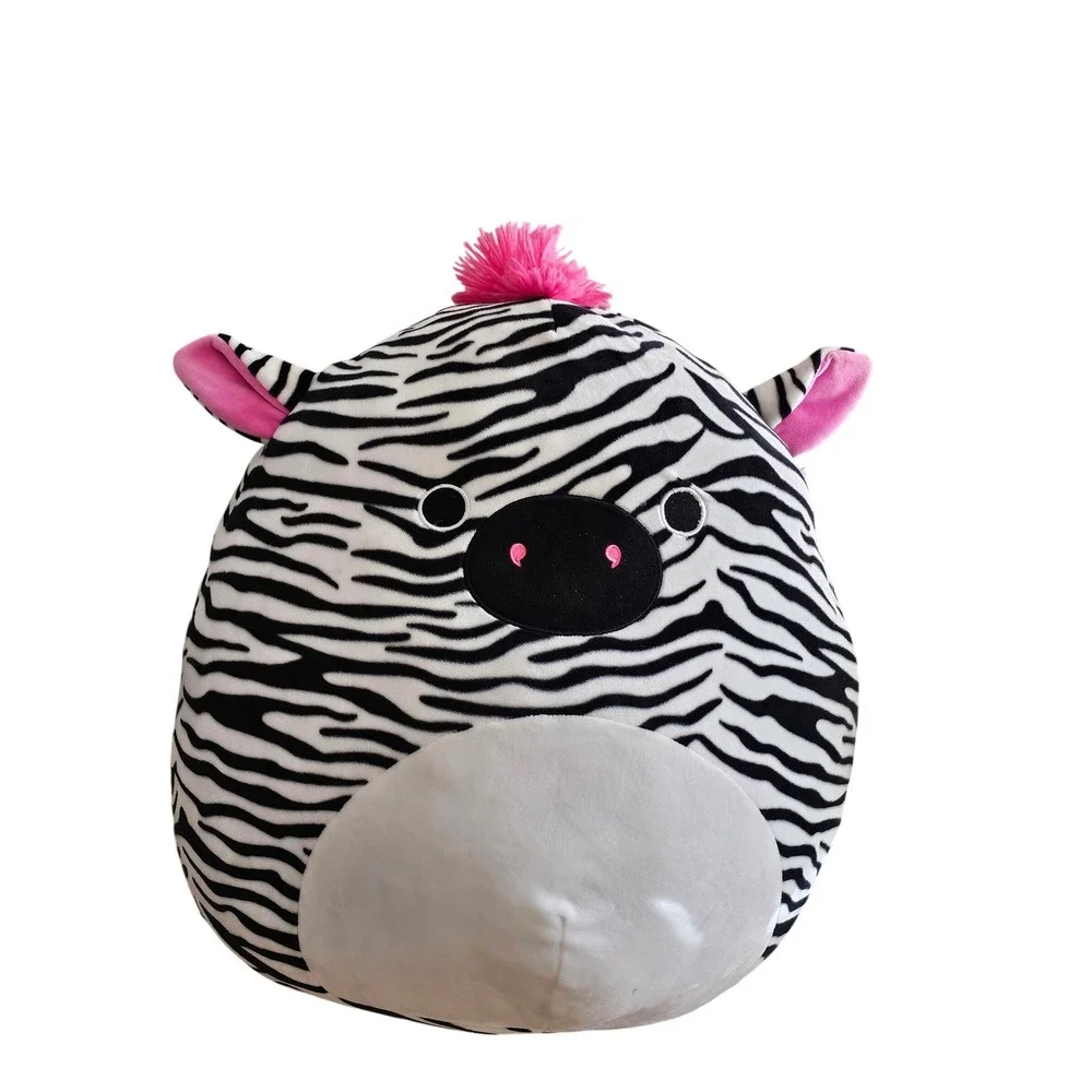 Squishmallows Zebra Plush Black White Striped 16" Mane Tail Soft Stuffed Animal - Picture 2 of 4
